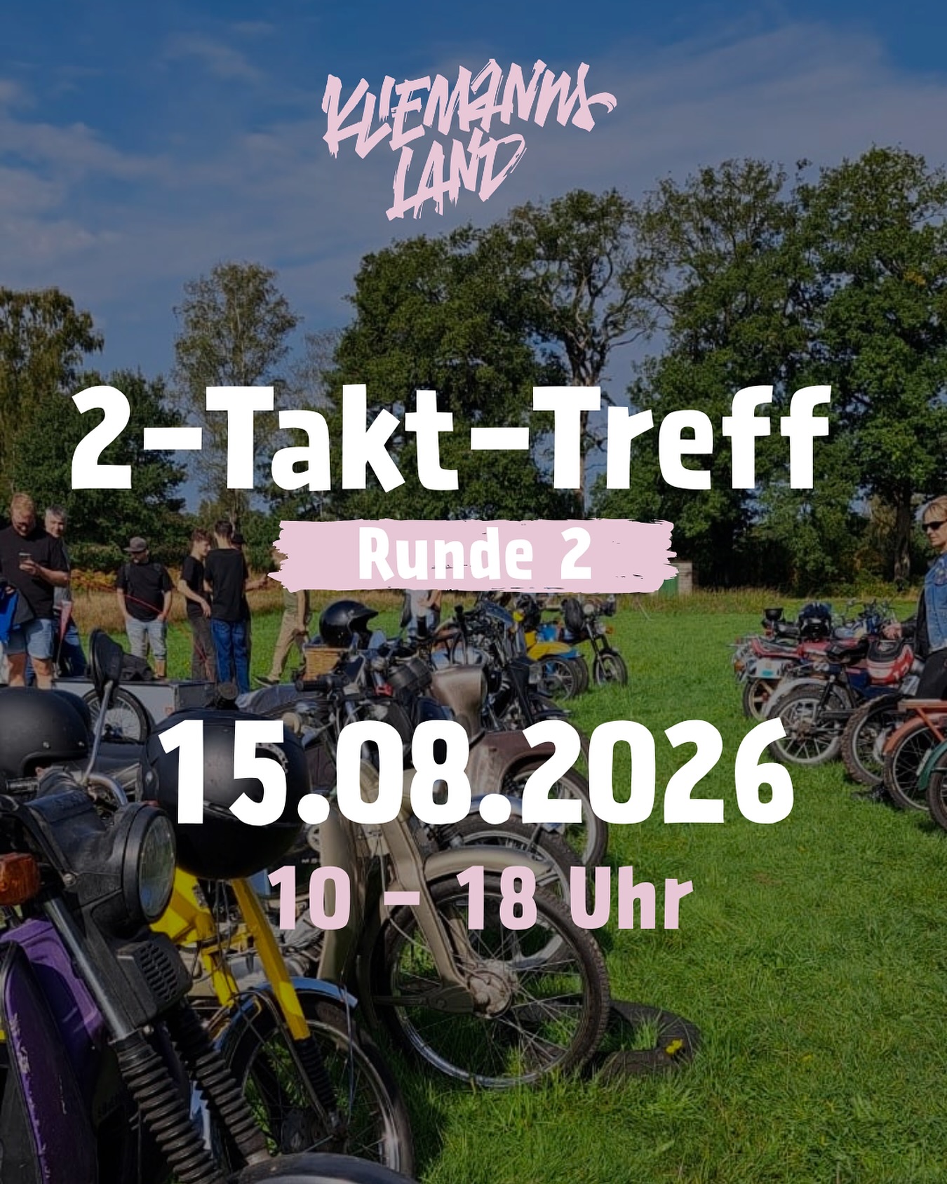 Flyer: Ausfahrt zum 2-Takt-Treff im Kliemannsland – 15.08.2026